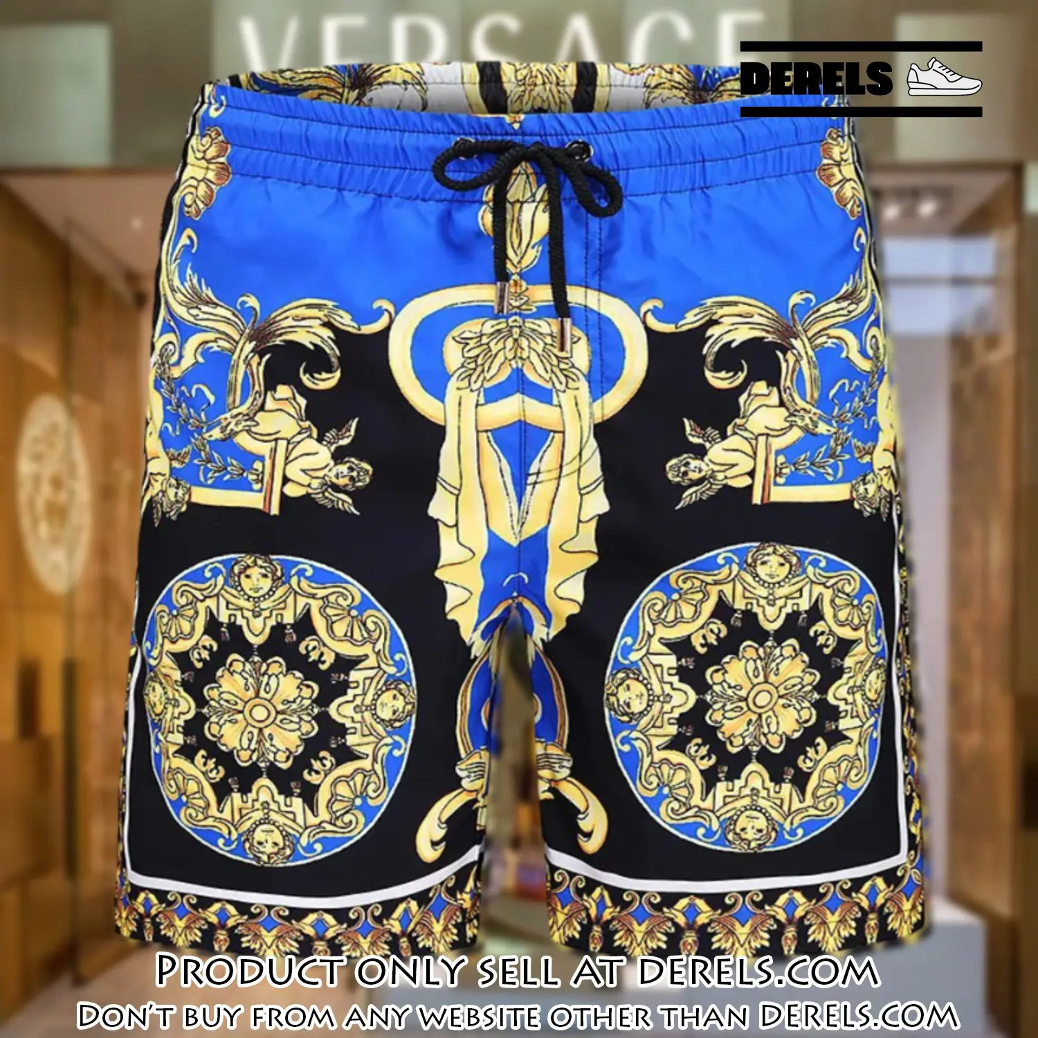 Versace new 3d luxury brand all over print shorts pants for men dr2203116